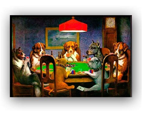 quadro cachorros jogando poker significado